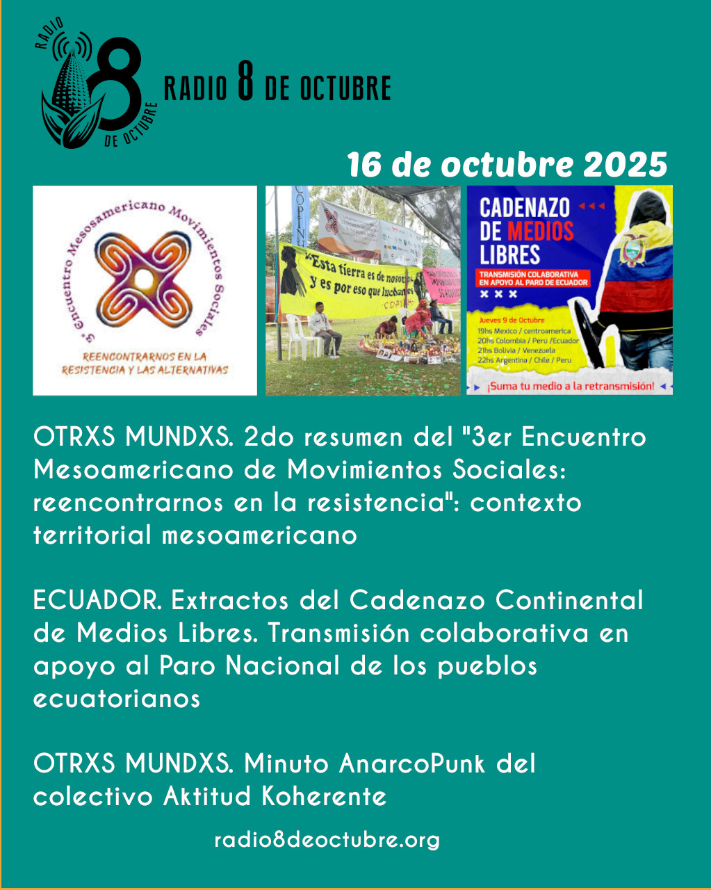 Programa semanal/ edición 16 de octubre 2025